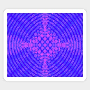 Pink and Blue Kaleidoscope Fractal Sticker